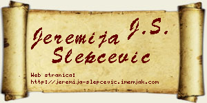 Jeremija Slepčević vizit kartica